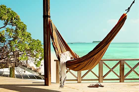 Hängmatta på stranden