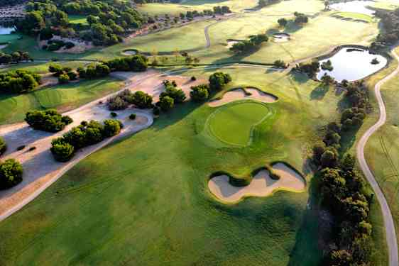 Fågelvy på Lo Romero golfbana i Valencia