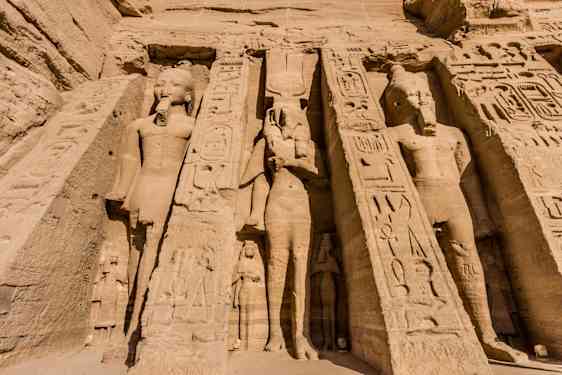 Klipptemplen Abu Simbel i södra Egypten.
