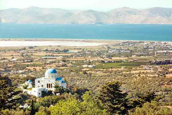 Utsikt från Zia, cirka 10 km från Marmari Tigaki, Kos.