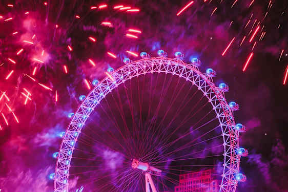 Fyrverkerier vid London Eye