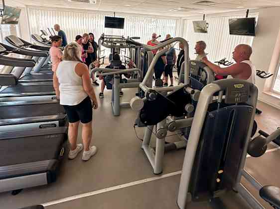 Karro har träning i gymmet