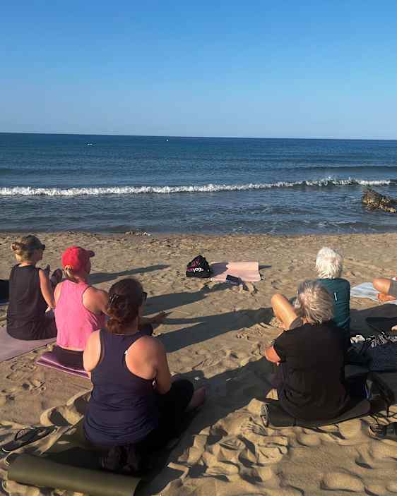 Yoga på stranden