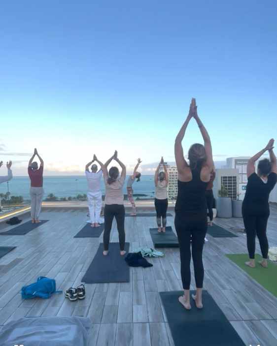 Yoga på taket