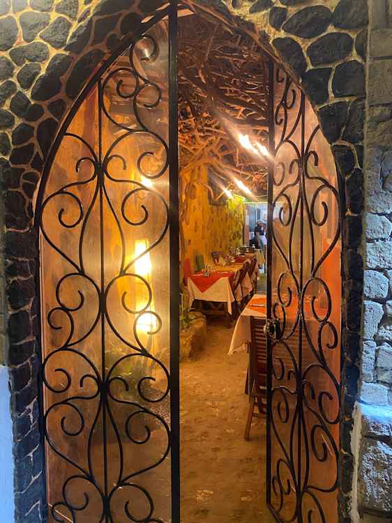 Ingång på restaurang på Kap Verde