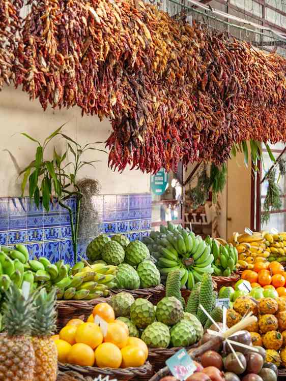 Fruktstånd i Funchal
