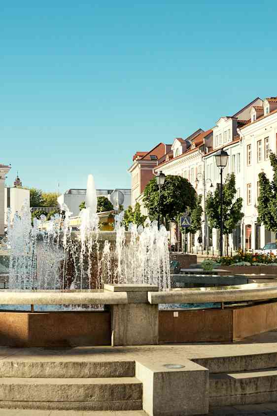 Rådhustorget ligger i Gamla stan i Vilnius