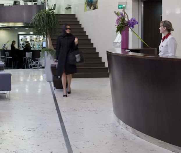 Sittområde i lobbyn