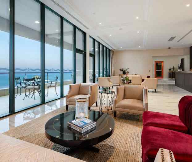 Sittområde i lobbyn