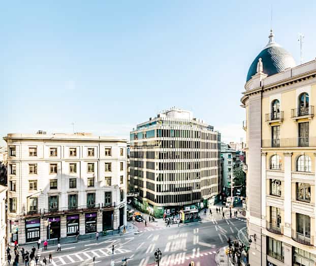 Utsikt från ett av hotellrummen