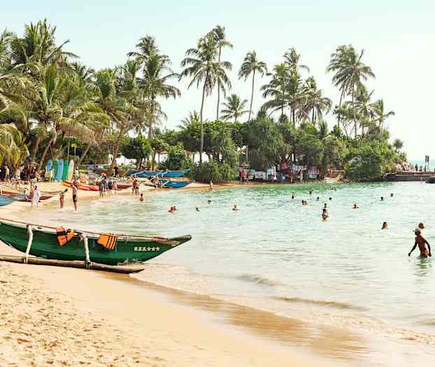 Stranden utanför hotellet