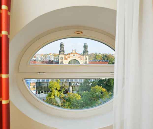 Utsikt från ett av rummen