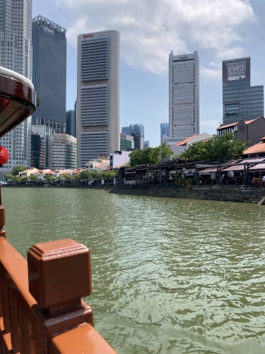 Båtsightseeing på Singaporefloden