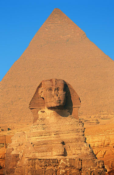 Sfinx och pyramid