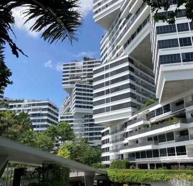 Arkitekturen i Singapore är storlagen och imponerande