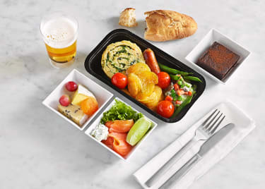 Premium-meny på Sunclass Airlines