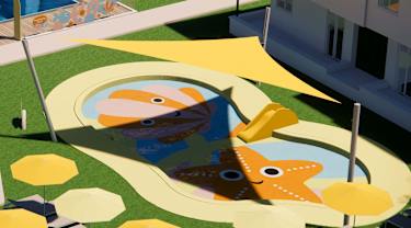Las Piramides babypool illustration