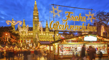 Vacker julmarknad i Wien