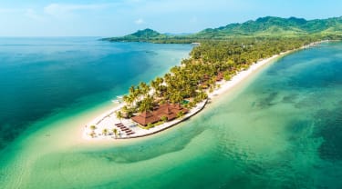 Resort på en ö i Thailand