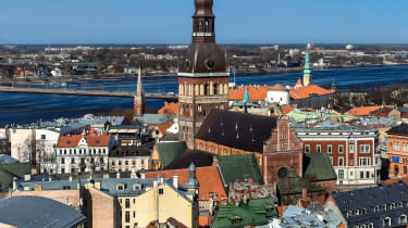 Citybild över Riga