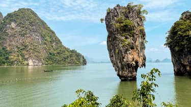 Thailands vackra landskap i fokus