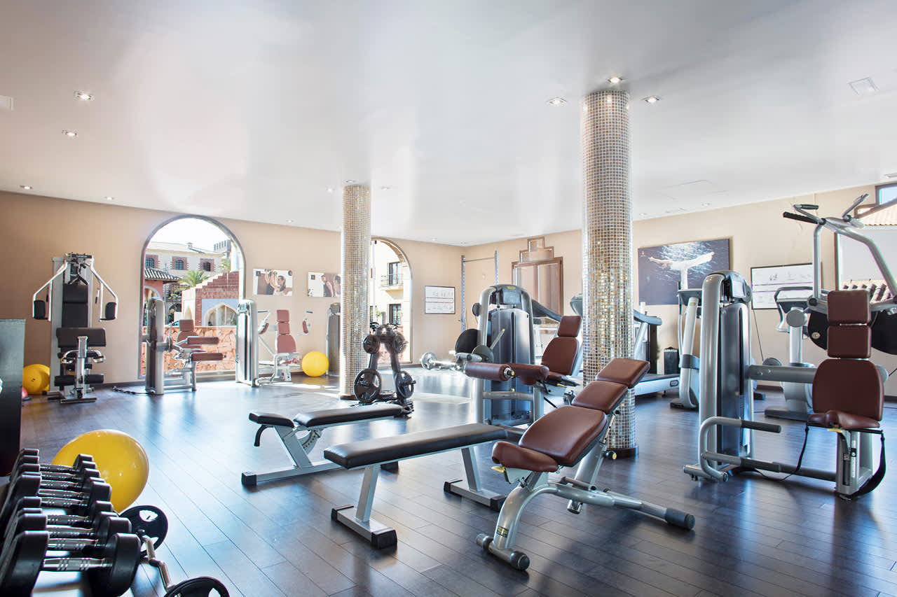 I hotellets gym kan du träna fritt