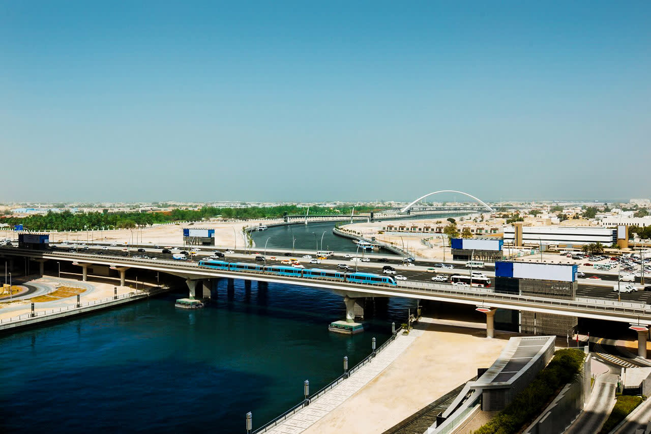 utsikt över Dubai Water Canal