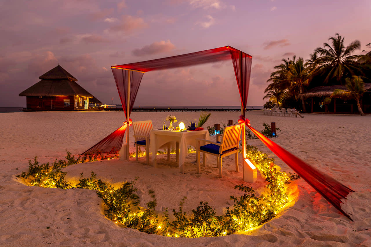 Hotellet kan även arrangera en privat middag på stranden