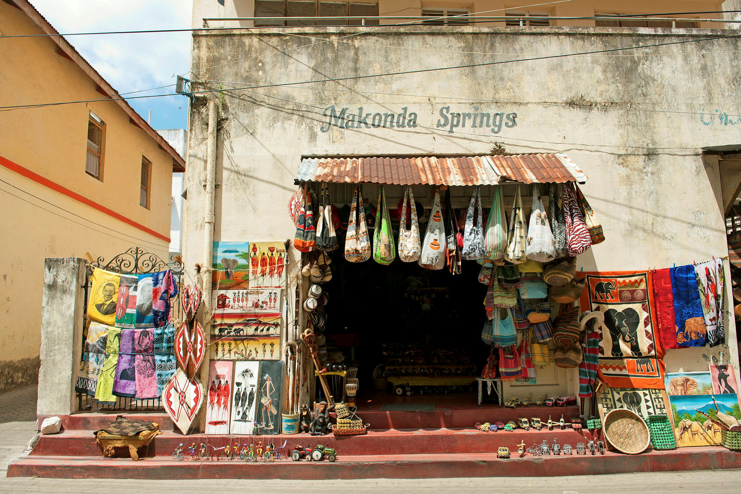 Souvenirbutik i Mombasa