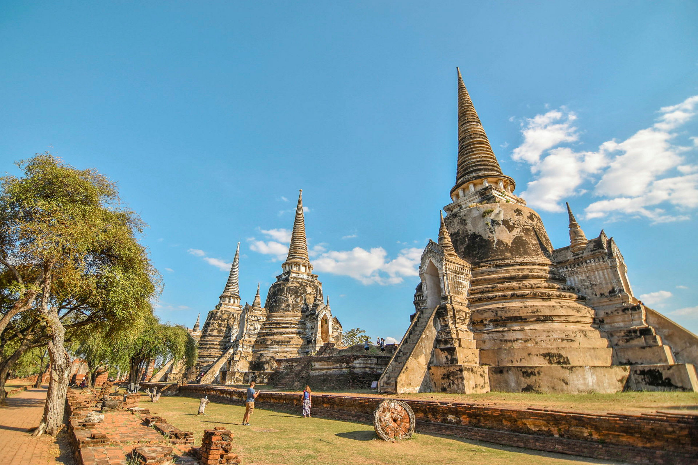 Tempelruiner i Ayutthaya Historical Park