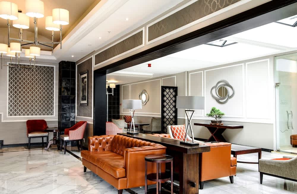 Sittområde i lobbyn
