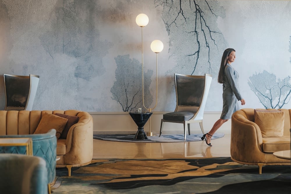 Sittområde i lobbyn