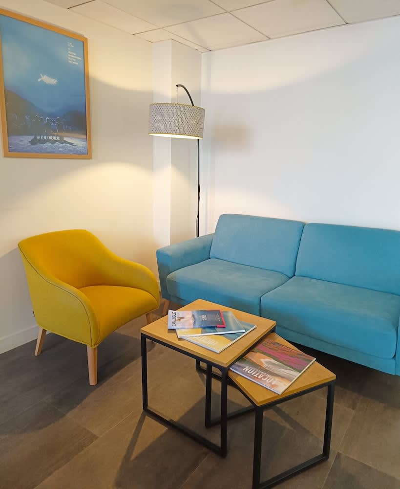 Sittområde i lobbyn