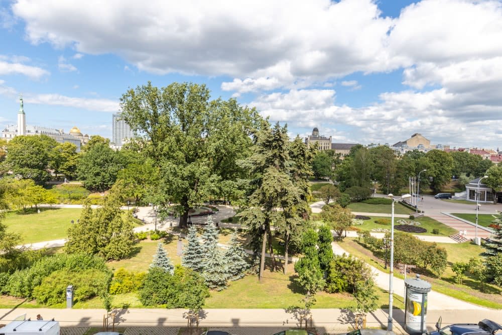 Utsikt mot parken