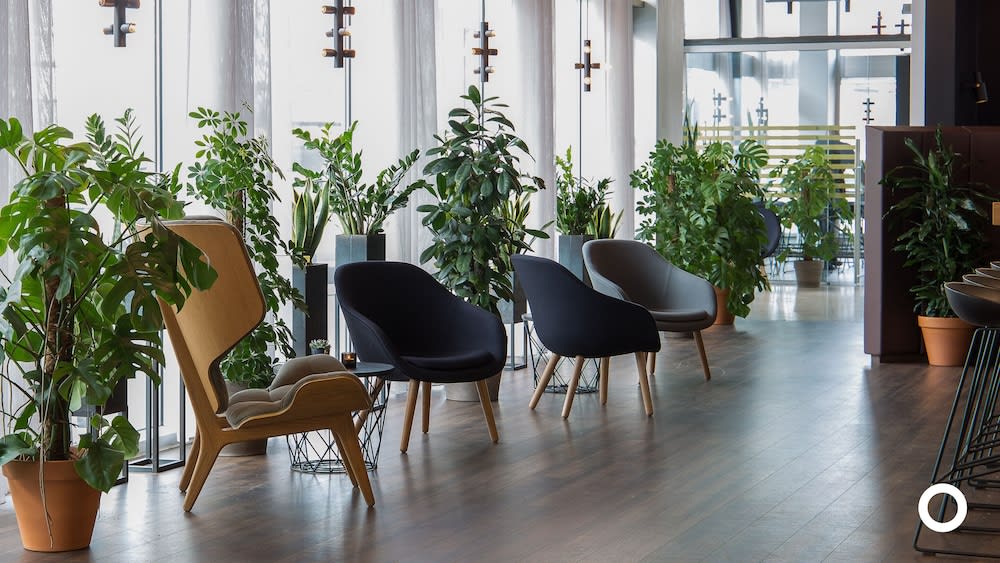 Sittområde i lobbyn