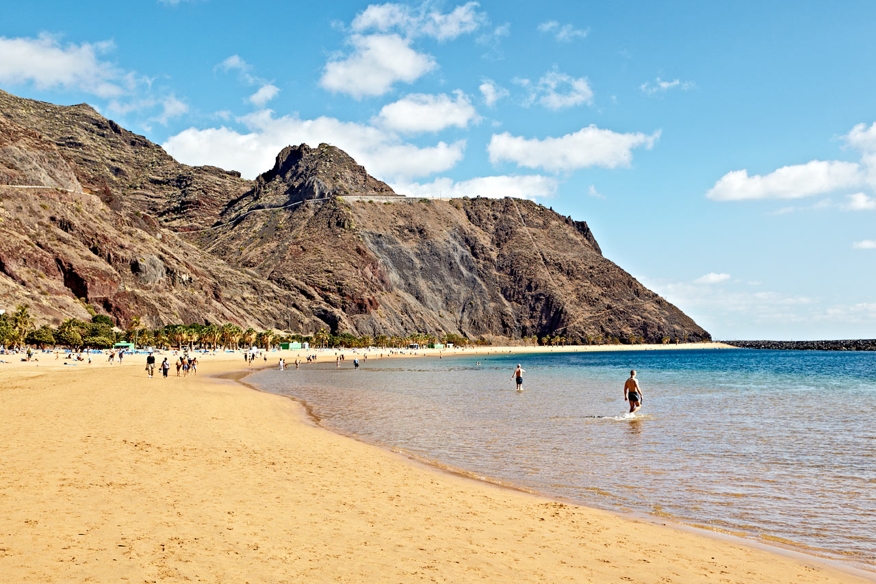 Playa de Las Teresita utanför Santa Cruz, Teneriffa