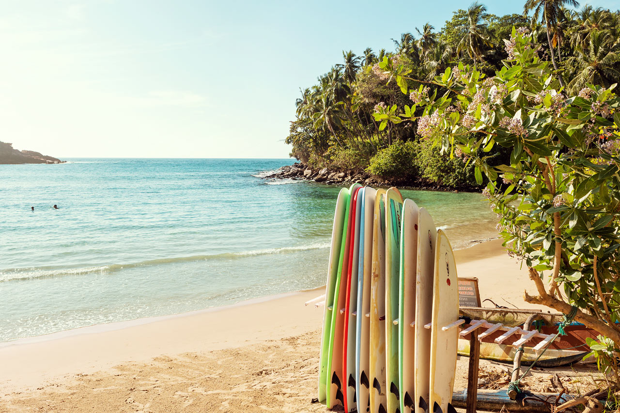 Hiriketiya Beach på södra Sri Lanka