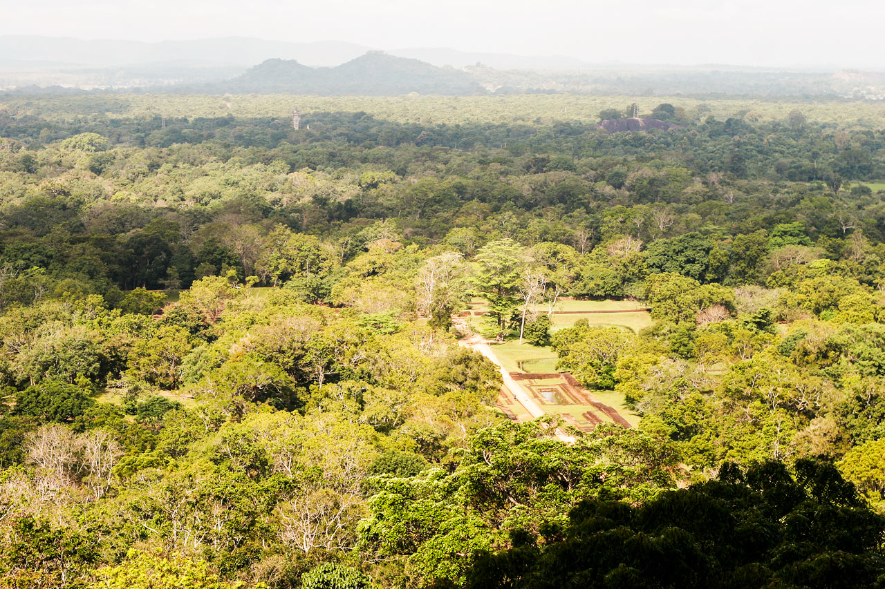 Utsikt från Sigiriya-fästningen