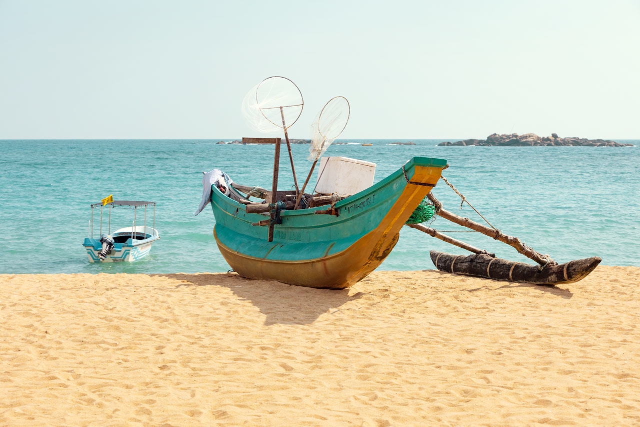 Unawatuna Beach på södra Sri Lanka