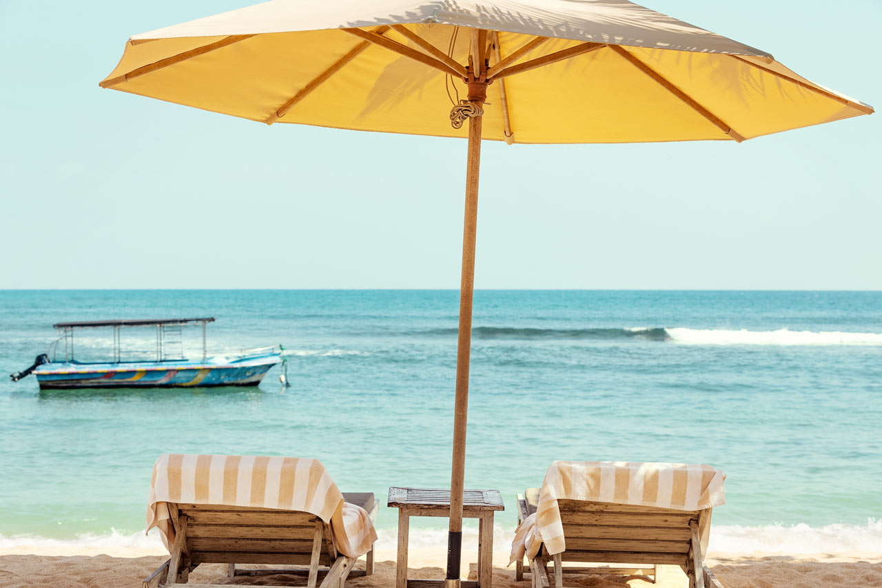 Unawatuna Beach på södra Sri Lanka