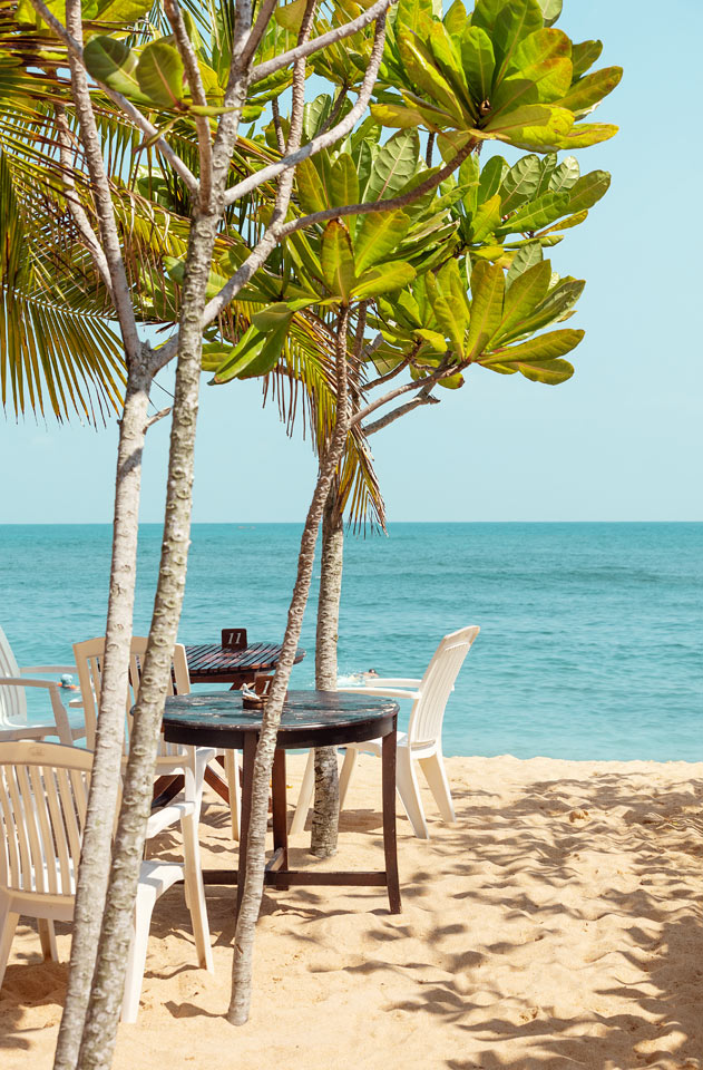 Unawatuna Beach på södra Sri Lanka
