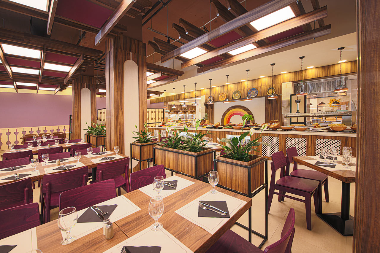 Bufférestaurang med bulgariska rätter