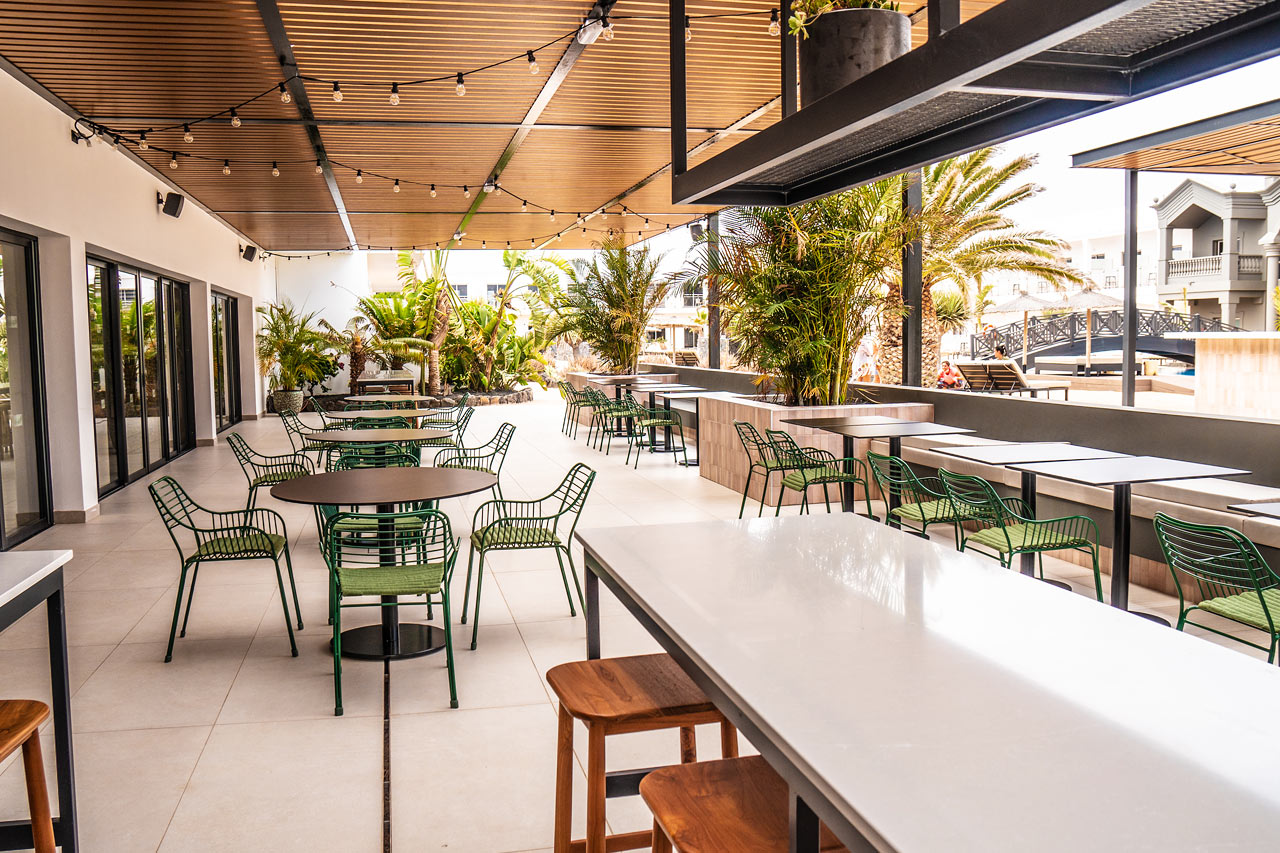 Restaurangens terrass