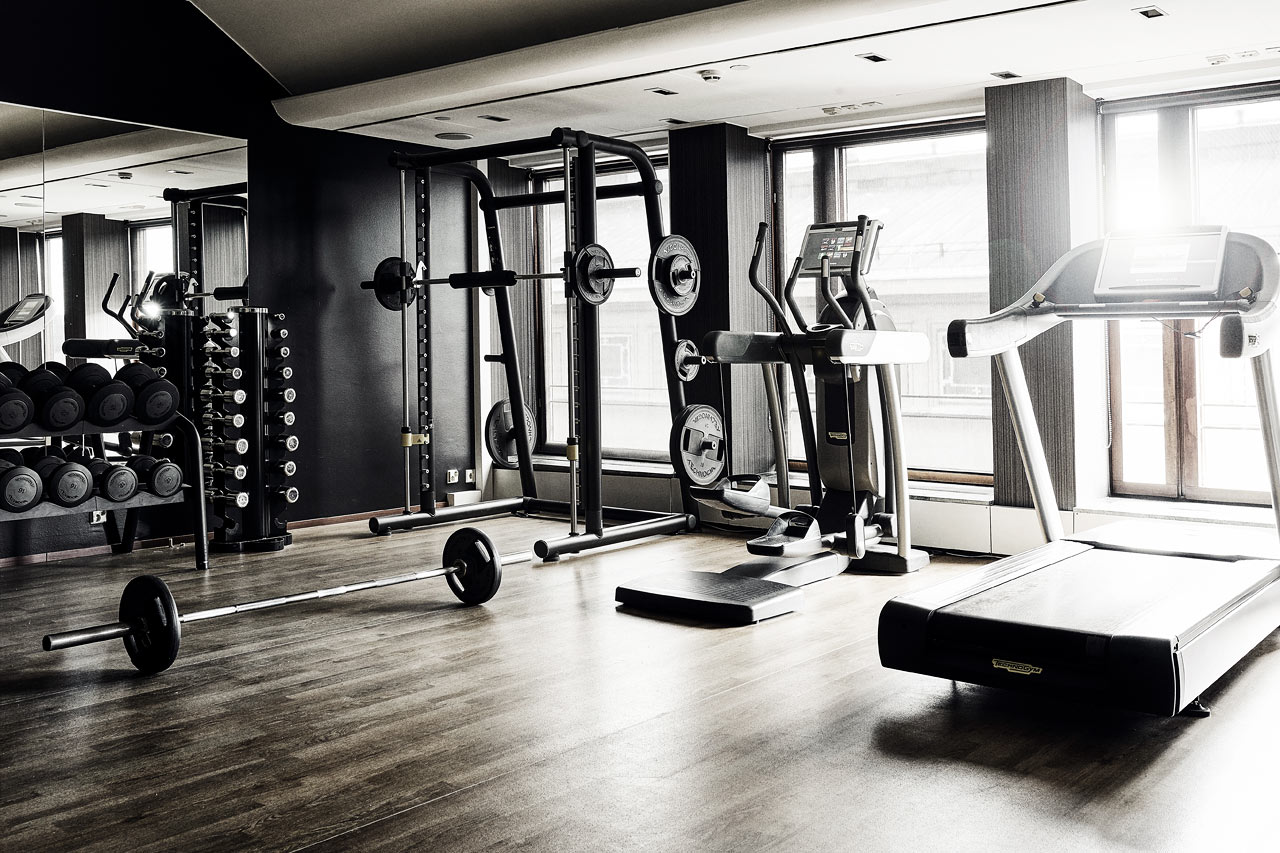Hotellets gym som har öppet dygnet runt