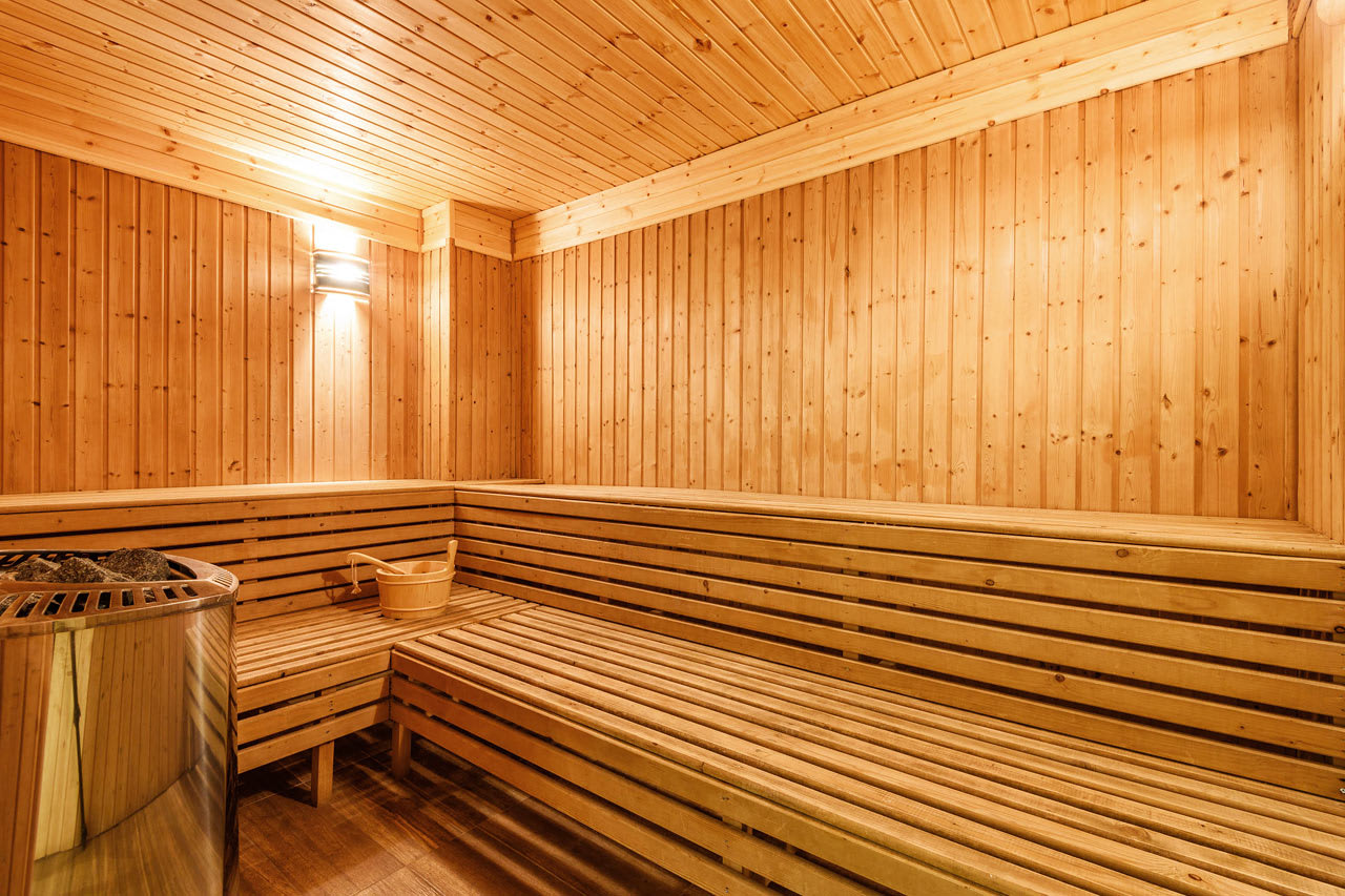 Bastu i hotellets spa