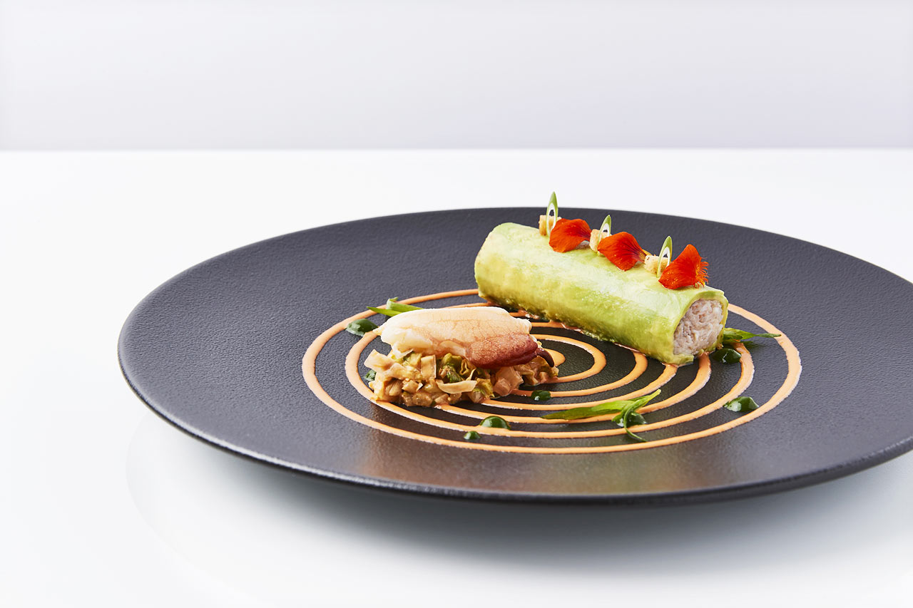 Bilder från hotellets Guide Michelin-restaurang