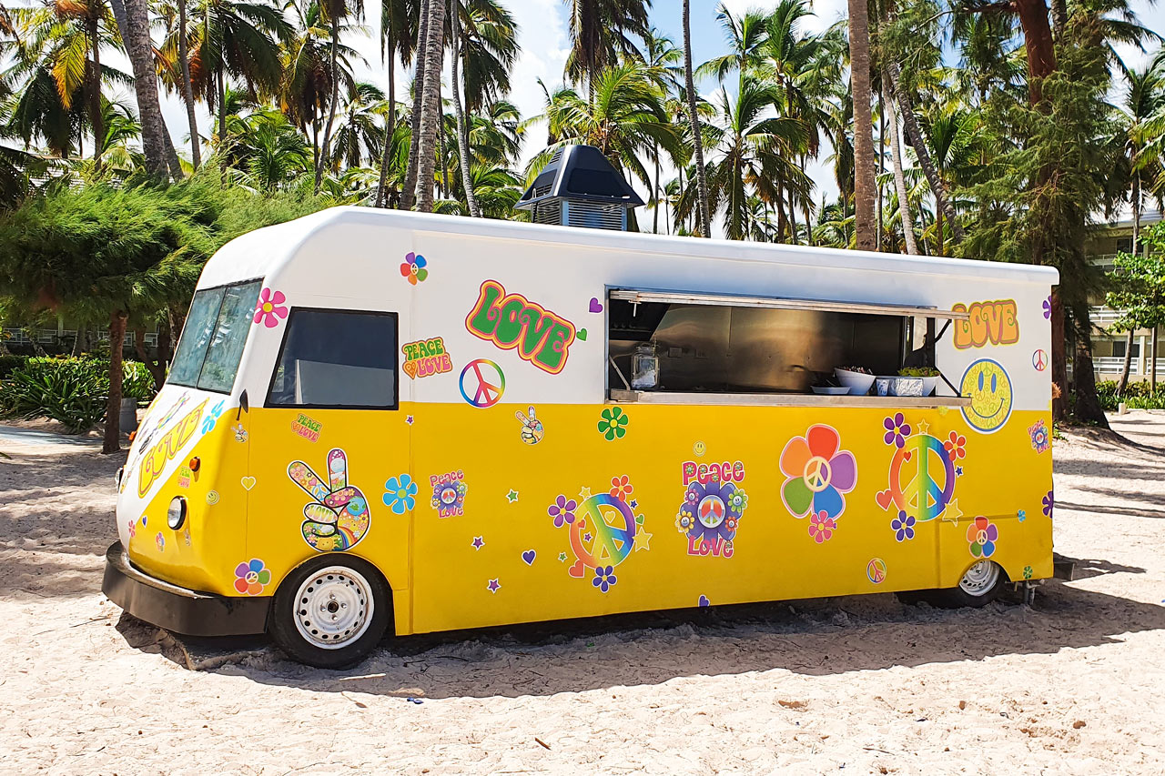Food truck vid stranden
