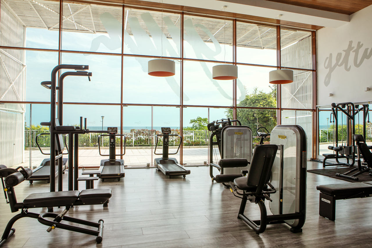 Hotellets trevliga gym