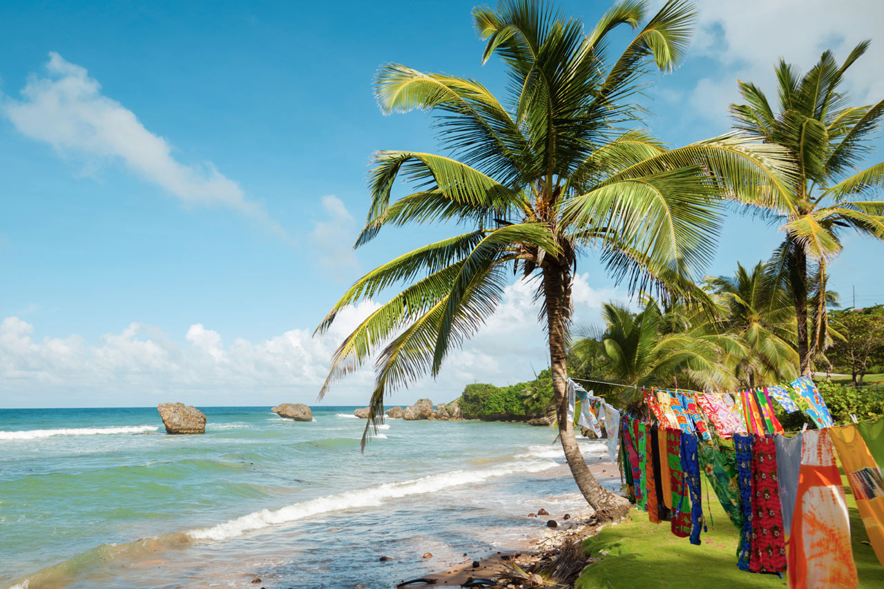 Stranden St Martins Bay  på Barbados sydöstra kust.