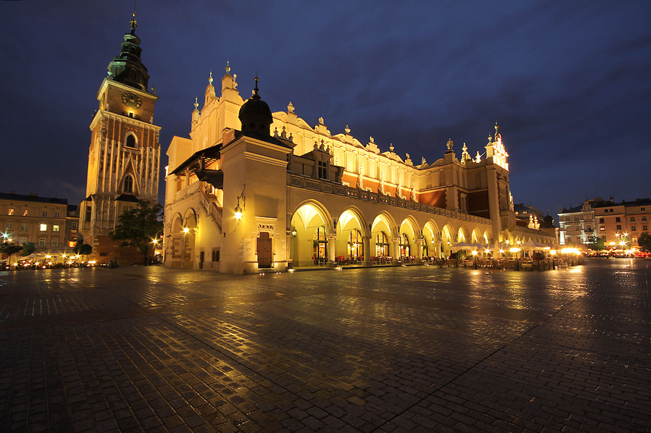 Marknadsplatsen i Gamla stan, Krakow